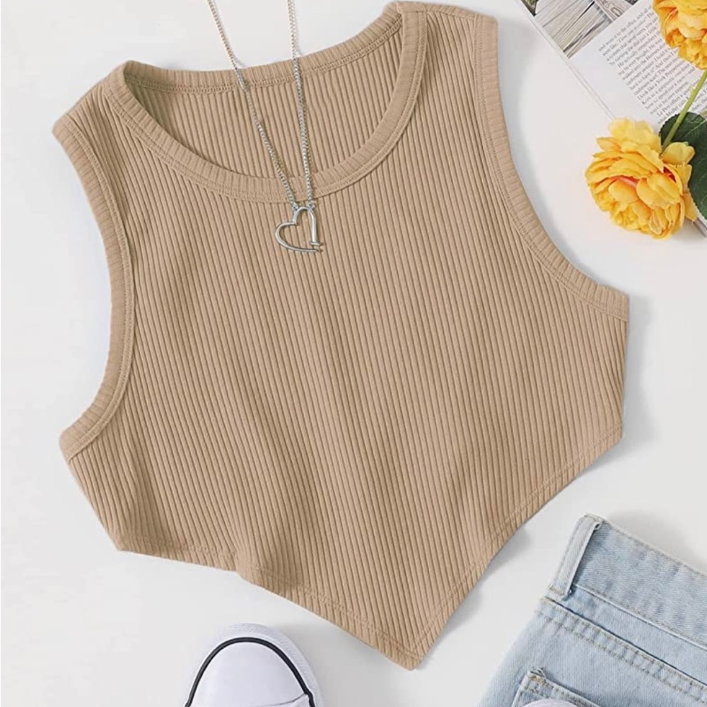 Tan crop top